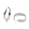 201 Stainless Steel Leaf Wrap Hoop Earrings with 304 Stainless Steel Pin for Women EJEW-F280-26B-P-2