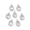 Brass Pendants with Clear Glass KK-E068-VF231-4