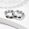Brass Micro Pave Cubic Zirconia Huggie Hoop Earrings EJEW-K083-34P-A-4