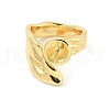 Brass Open Cuff Ring Settings KK-G518-03G-2