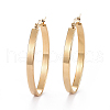 304 Stainless Steel Hoop Earrings EJEW-L232-003A-G-1