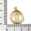 Brass Micro Pave Cubic Zirconia Pendants KK-C090-35G-08-3