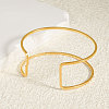 304 Stainless Steel Cuff Bangles for Women PK0821-2-3