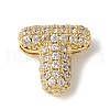 Brass Micro Pave Cubic Zirconia Beads KK-P290-61G-T-1