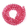 Baking Paint Transparent Glass Beads Strands DGLA-A035-T4mm-D02-2