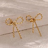 304 Stainless Steel Stud Earrrings EJEW-U065-01B-G-1