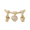 Brass Pave Cubic Zirconia Pendants KK-M287-05G-C-1