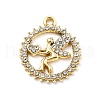 Alloy Rhinestone Pendants FIND-U026-04G-1