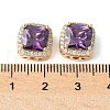 Brass Micro Pave Cubic Zirconia Beads KK-A253-20G-05-3