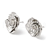 Rack Plating Brass Stud Earrings EJEW-U012-02P-1