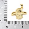 Brass Micro Pave Cubic Zirconia Pendants KK-K298-36G-3