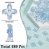 SUNNYCLUE 180Pcs Transparent Spray Painted Glass Beads GLAA-SC0002-46-2