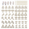 Globleland 48 Pcs 12 Styles 12 Constellations Alloy Rhinestone Pendants FIND-GL0001-49-1