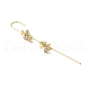 Butterfly Brass Crystal Rhinestone Ear Wrap Crawler Hook Earrings for Women EJEW-C097-03G-01-2