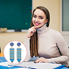 ANATTASOUL 4 Pairs 4 Colors Alloy Enamel Pencil Dangle Stud Earrings for Teachers' Day EJEW-AN0004-86-4