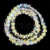 Electroplate Transparent Glass Beads Strands EGLA-U004-03A-AB01-2