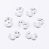 Tarnish Resistant 201 Stainless Steel Pendants STAS-F128-01P-3-1-1