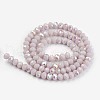 Electroplate Opaque Solid Color Glass Beads Strands X-EGLA-A034-P6mm-L08-2