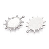 304 Stainless Steel Pendant Cabochon Settings STAS-T065-90P-2