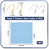 Unicraftale 2 Colors 925 Sterling Silver with Clear Cubic Zirconia Earring Hooks STER-UN0001-30-4