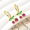 Cherry Brass Micro Pave Cubic Zirconia Hoop Earrings EJEW-U057-07G-3
