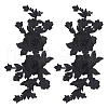 Polyester Embroidery Flower Ornament Accessories PATC-WH0006-08-1