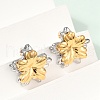 304 Stainless Steel Stud Earrings EJEW-U045-04B-GP-2