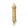 Rack Plating Brass Micro Pave Cubic Zirconia Hollow Column Links Connector Charms ZIRC-F142-50B-G01-1