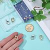 SUNNYCLUE 6Pcs 2 Colors Brass Spring Gate Rings FIND-SC0010-93-3