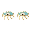 304 Stainless Steel Enamel Stud Earrings for Women EJEW-M095-05G-2