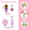 16Pcs 16 Styles Sunflower/Daisy Flowerpot Food Grade Eco-Friendly Silicone Beads SIL-YW0001-37-2