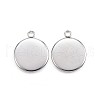 Non-Tarnish 304 Stainless Steel Pendant Cabochon Settings STAS-G127-13-12mm-P01-2