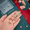 Beebeecraft 15Pcs 5 Colors Real 18K Gold Plated Brass Micro Pave Cubic Zirconia Multi-Strand Links ZIRC-BBC0002-90-3
