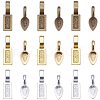 Tibetan Style Alloy Glue-on Flat Pad Bails TIBE-PH0001-25-NF-1