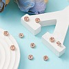 Brass Rhinestone Spacer Beads RB-YW0001-05B-01RG-6