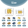 DICOSMETIC 350Pcs Electroplate Glass Seed Beads SEED-DC0001-10-2