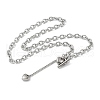 304 Stainless Steel Toggle Heart Y Necklaces for Women NJEW-M101-04P-2