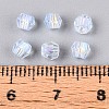 Transparent Spray Painted Glass Beads EGLA-N018-4mm-05-4