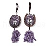Natural Amethyst Chip Tree of Life Pendants Decoration G-F733-06C-1