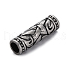 304 Stainless Steel Glossy European Beads STAS-S171-08AS-2