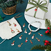 Christmas Theme Alloy Enamel Pendant Decorations HJEW-FG00002-5