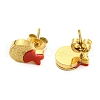 Acrylic Fish Stud Earrings EJEW-P233-02G-2