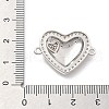 Rack Plating Brass Clear Cubic Zirconia Wing Heart Connector Charms KK-Q017-32G-3