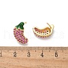 Brass Micro Pave Cubic Zirconia Stud Earrings EJEW-Q015-13G-02-3