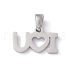 Non-Tarnish Valentine's Day 304 Stainless Steel Charms STAS-G284-11P-2