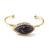 Natural Amethyst Horse Eye Wrapped Cuff Bangle G-D458-02G-07-RS-2