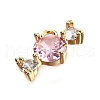 Brass Pave Cubic Zirconia Charms KK-C096-02G-2