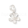 925 Sterling Silver Flower European Dangle Charms STER-H115-14S-1