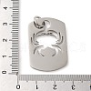 Non-Tarnish Hollow 304 Stainless Steel Pendants STAS-C086-04B-P-3