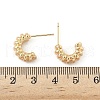 C-Shaped Brass Stud Earrings EJEW-D320-11G-5